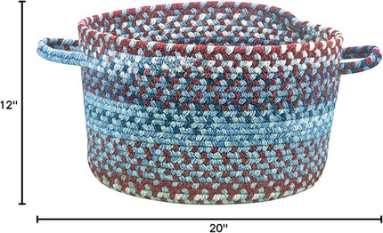 Capel American Heritage Barn Blue 0' 20" Basket Braided Rug