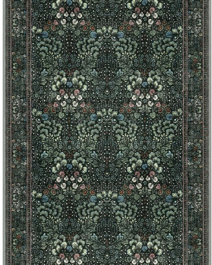 2x6 Washable Runner Rug for Hallways, Dark Green Soft Floor Modern Kitchen Rugs with Non-Slip, Non-Shedding Boho Rug for Bedroom Kitchen Porch Laundry Entryway