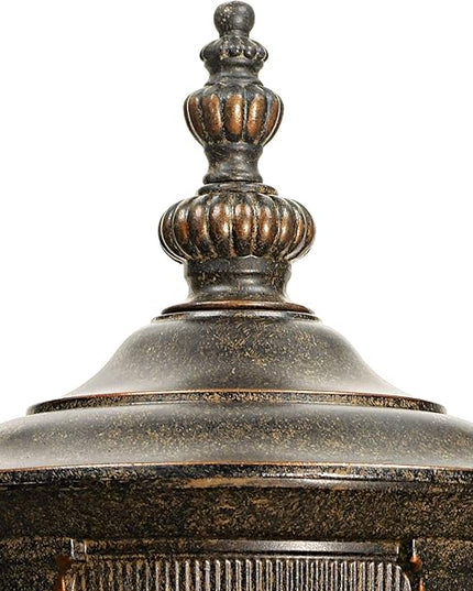 John Timberland Bellagio European Outdoor Carriage Light Fixture Vintage Bronze Curved Arm Hammered Glass Sconce for Exterior House Porch Patio Outside Deck Garage Yard Front Door Garden Home
