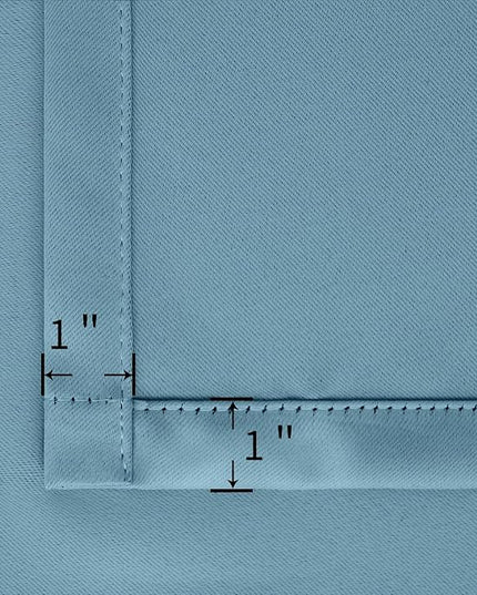 BGment Rod Pocket and Back Tab Blackout Curtains for Bedroom - Thermal Insulated Room Darkening Curtains for Living Room, 2 Window Curtain Panels (52 x 63 Inch, Greyish Blue)