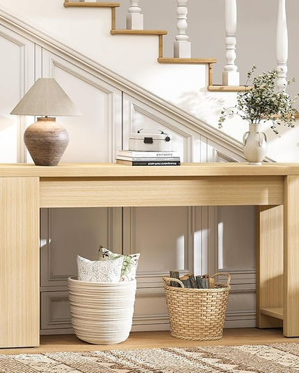 71" Extra Long Console Table Entry, Entrance, Behind Couch, Hallway, Foyer, Narrow Sofa Tables for Front Door