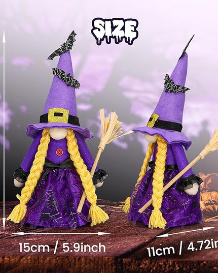 Lovinland Halloween Decorations - Halloween Decor - 3PCS Witch Plush Gnomes - Cute Hocus Pocus Decorations for Home, Indoor, Office, Table, Party Clearance
