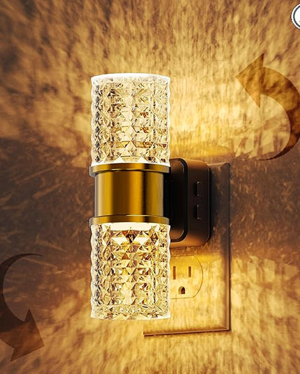 L LOHAS LED Night Light, Dimmable Night Lights Plug into Wall, 0-100LM Adjustable Brightness LED Night Light,Automatic Night Lights Plug in with Auto Light Sensor, for Bedroom Hallway Home Decor