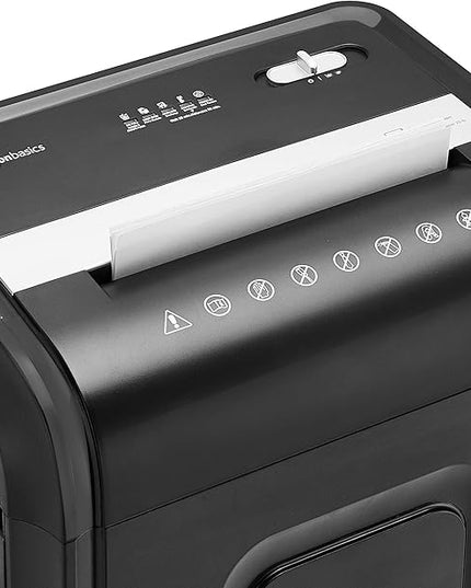 Amazon Basics 24 Sheet Cross Cut Paper, CD and Credit Card Home Office Shredder with Pullout Basket, Black