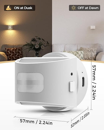 DORESshop Motion Sensor Night Light Indoor, Rechargeable Night Lights, Magnetic Stick-On Stair Lights 3000K Warm White, Wireless Battery Operated Lights for Hallway,Kitchen,Closet,Bedroom