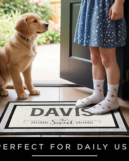 My Sign Center Door Mat, Personalized Doormat, Custom Home Sweet Home Mat for Front Door, Indoor/Outdoor, Housewarming Gift, Heavy Duty Slip Resistant Backing,18x30 Inches, Polyester Top Made in USA