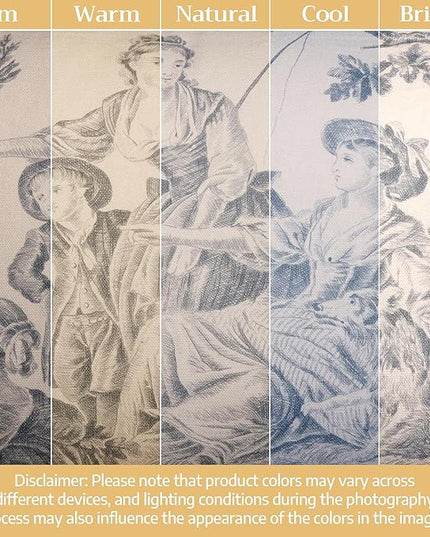 Maison d' Hermine Curtains for Living Room 100% Cotton 84 inch Length Two Panels Light Filtering Toile Curtains for Bedroom Windows with Rod and Loop Pockets (The Miller Paloma Gray, 50" W x 84" L)