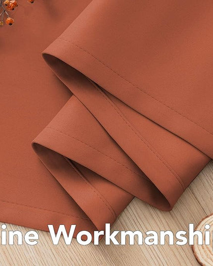 H.VERSAILTEX Holiday Decor Thermal Insulated Blackout Curtains for Bedroom Room Darkening Nursery/Baby Care Curtains,Grommet Panels, 52 by 84 - Inch - Orange - Set of 2