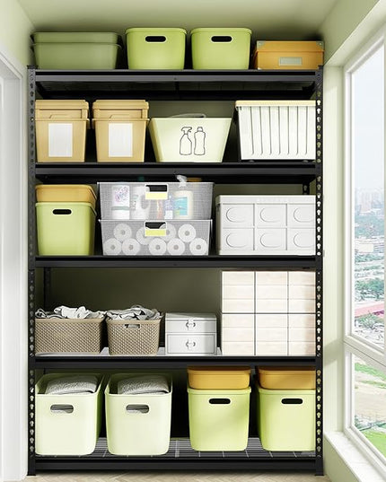 WORKPRO 5-Tier Heavy Duty Metal Shelving Unit, 48”W x 24”D x 72”H, Adjustable Storage Rack, 4000 lbs Total Load Capacity, Ideal for Garage, Basement, Warehouse, Workshop