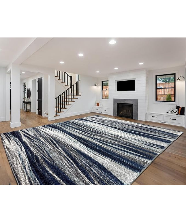 Keen Home Design Area Rugs - 12x15 Non-Shedding, Abstract Rugs for Kitchen, Living Room, Bedroom, Dining Room, Entryway - Size: 12' x 15', Multi