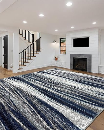 Keen Home Design Area Rugs - 10x14 Non-Shedding, Abstract Rugs for Kitchen, Living Room, Bedroom, Dining Room, Entryway - Size: 9'10" x 14', Multi