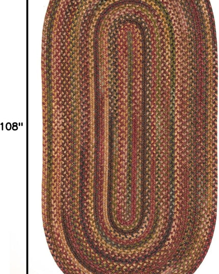 Capel American Heritage Woodstone 7'0"X9'0" Oval Braided Rug