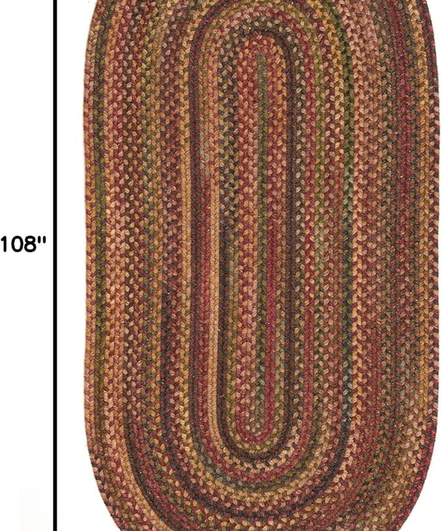 Capel American Heritage Woodstone 7'0"X9'0" Oval Braided Rug