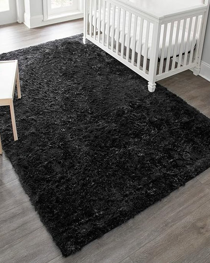 Ophanie 6x9 Black Rugs for Living Room, LargeFluffy Shag Fuzzy Plush Soft Living Room Area Rugs, Floor Shaggy Carpets for Bedroom, Carpet for Kids Boys Girls Dorm Nursery Home Decor Aesthetic