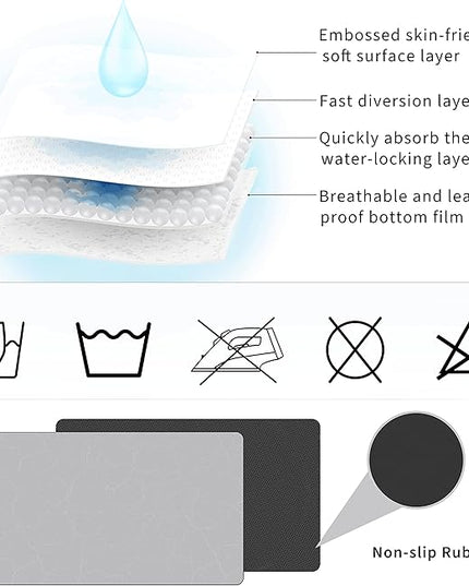 Golener Coffee Bar Mat - Under Coffee Maker Pad, Tray Mats Under Cafe Machine, Rubber Absorbent Mat, Under Appliance Mats, Dish Drying Matt, 23"x15", Marble Gray