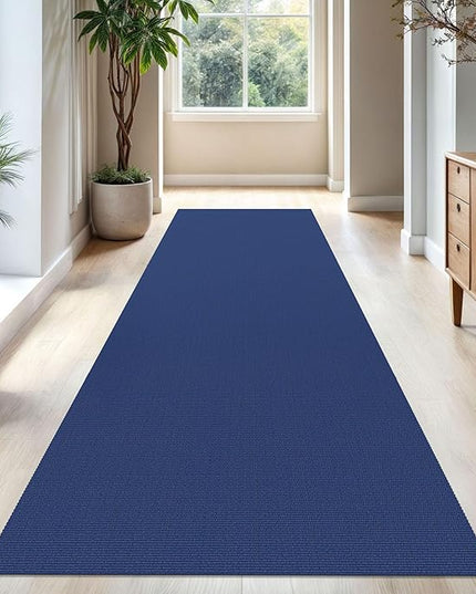 KOZYFLY Washable Runner Rug 3x10 ft Hallway Kitchen Runner Rugs with Rubber Backing Bobo Entryway Runner Indoor, Long Carpet Runners for Hall Kitchen Entryway, Royal Blue