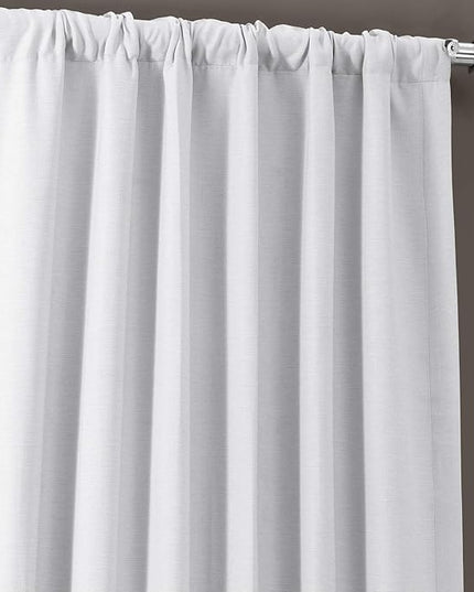 HPD Half Price Drapes Bellino Room Darkening Curtains 96 Inches Long Curtains for Bedroom & Living Room (1 Panel), 50W x 96L, Chalk Off White