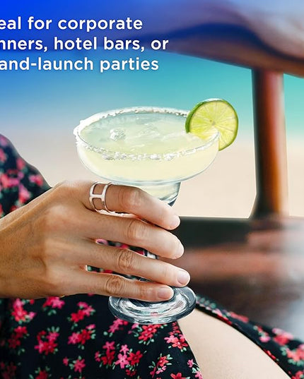 DISCOUNT PROMOS 10 Margarita Glasses Set, 9 oz. - Classic, Smooth, Barware, Glassware - Clear