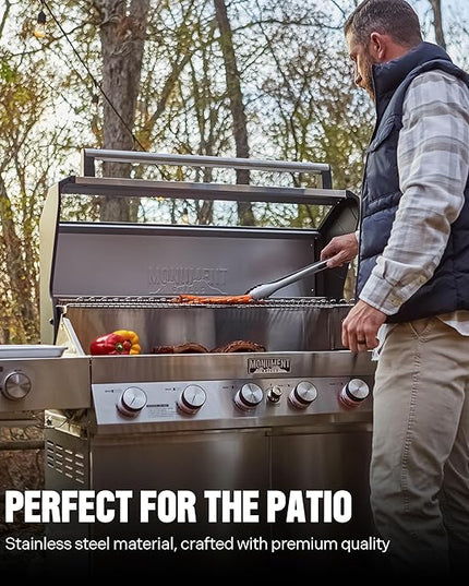 Monument Grills 6-Burner Convertible Natural Gas Smart bbq Grill Stainless Steel Denali 605 with Conversion Kit