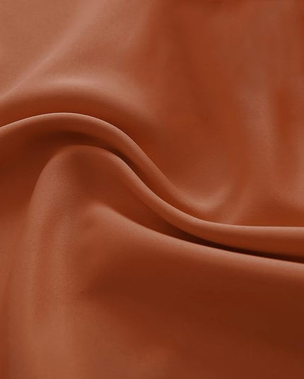 DONREN Burnt Orange Ochre Blackout Curtains for Bedroom 84 Inches Long Thermal Insulated Window Curtain for Living Room, Energy Efficicent Rod Pocket Window Treatment Decorative Panel