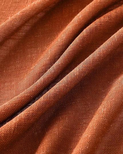 MIULEE Rust Curtains 84 Inch Length 2 Panels for Bedroom Living Room, Terracotta Burnt Orange Soft Thick Linen Textured Window Drapes Semi Sheer Light Filtering Back Tab Burlap Look Fall Boho Decor