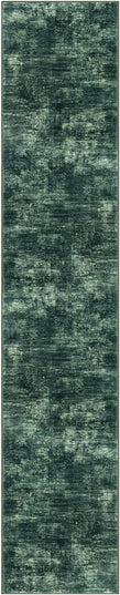IOHOUZE Abstract Runner Rug 3x14 Ft Washable Runners for Hallways, Non Slip Kitchen Runner Printed Faux Wool Entryway Runner Indoor, Modern Abstract Floor Carpet for Hall Stair, Dark Green