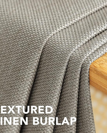 H.VERSAILTEX Linen Blackout Curtain 96 Inches Long for Bedroom/Living Room Thermal Insulated Grommet Linen Look Curtain Drapes Primitive Textured Burlap Effect Window Drapes 1 Panel - Heather Taupe