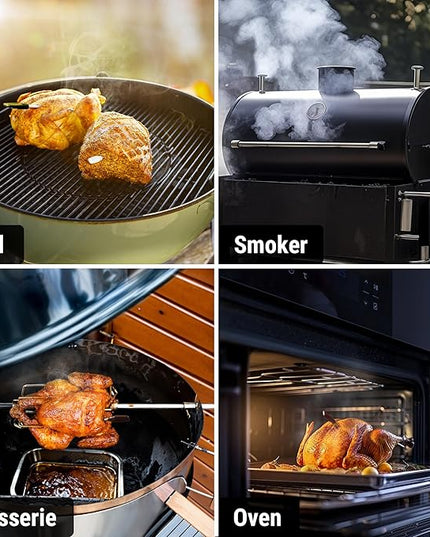 ThermoPro TempSpike Plus 600ft Wireless Meat Thermometer with 2 Color-Coded Probes, Bluetooth Meat Thermometer Wireless with LCD-Enhanced Booster for Food Cooking Grill Smoker