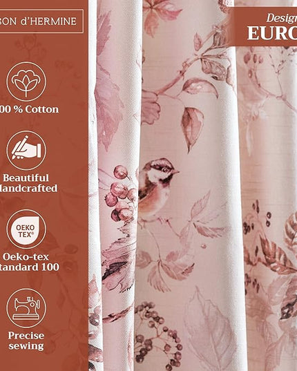 Maison d' Hermine Curtains for Living Room 100% Cotton 96 inch Length One Panel Light Filtering Curtains for Bedroom Windows with Rod and Loop Pockets Drapes (Equinoxe Beige, 50" W x 96" L)