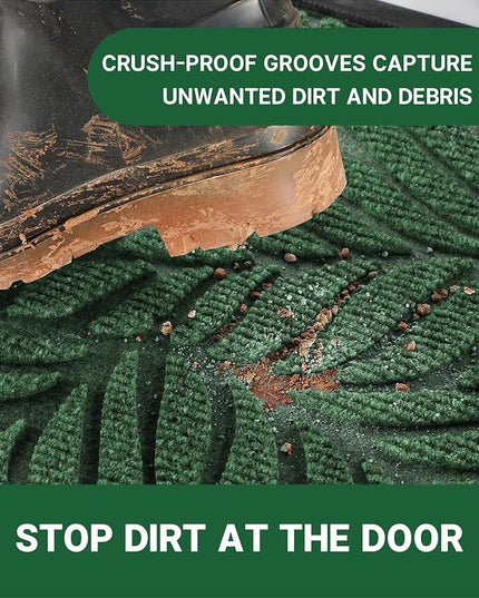 Yimobra 60x36 Large Door Mat Outdoor Indoor, All-Season Waterproof Door Mat Outside Entrance, All-Weather Non-Slip Outside Doormat for Garage Patio Entryway, Green
