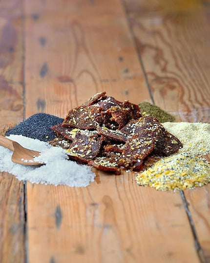 Field Trip Beef Jerky | Gluten Free Jerky, Low Carb, Healthy High Protein Snacks With No Nitrates, Made With All Natural Ingredients | Everything Bagel | 1oz Bags, 12 Pack