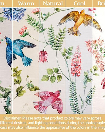 Maison d' Hermine Curtains for Living Room 100% Cotton 84 inch Length Two Panels Light Filtering Curtains for Bedroom Windows with Rod and Loop Pockets Drapes (Neo Ipomee Multicolor, 50" W x 84" L)