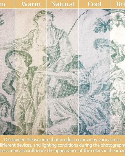 Maison d' Hermine Curtains for living room 100% Cotton 108 inch length One Panel Light Filtering Toile Curtains for Bedroom Windows with rod and loop Pockets (The Miller Antique Green, 50"W x 108"L)