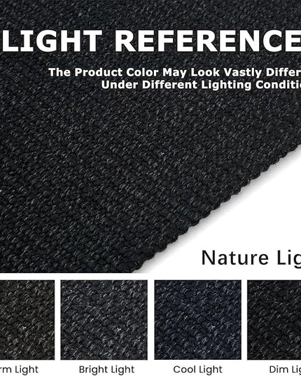 KOZYFLY Washable Runner Rug 3x16 ft Hallway Kitchen Runner Rugs with Rubber Backing Bobo Non Slip Entryway Runner Indoor, Long Carpet Runners for Hall Kitchen Entryway, Black