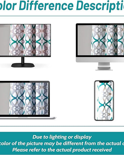 DriftAway Alexander 80% Blackout Curtains for Living Room 250GSM Pattern Match Thermal Insulated Room Darkening Geo Moroccan Mid Century Grommet Bedroom Drapes 2 Panels 52 Inch by 84 Inch Teal