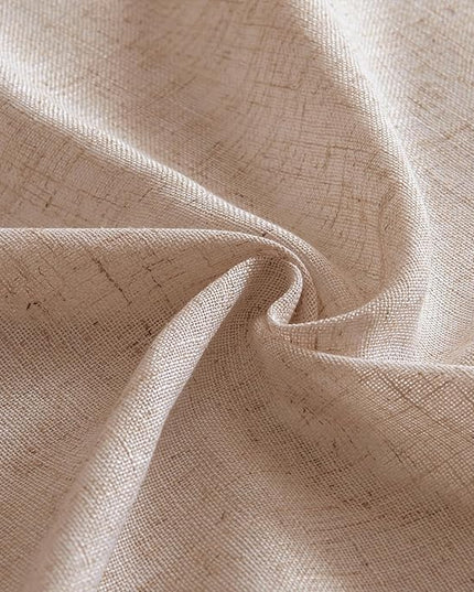 MIULEE Natural Beige Linen Curtains 108 Inches Long 2 Panels for Bedroom Living Room, Soft Linen Textured Window Drapes Semi Sheer Light Filtering Back Tab Rod Pocket Farmhouse Burlap Look Decor