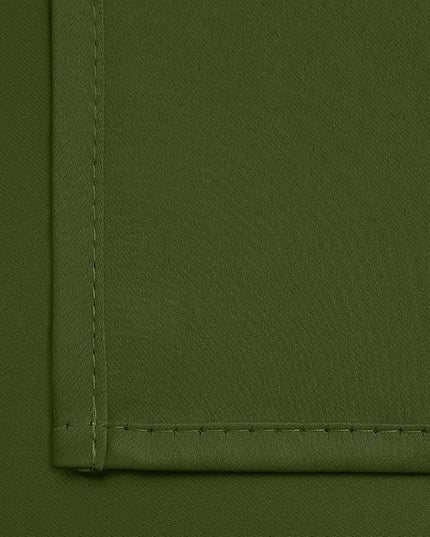 Yakamok Olive Green Curtains 54 Inches Length Blackout Curtain for Bedroom-Green Room Darkening Thermal Insulated Grommet Drapes for Living Room, 52W x 54L,2 Panels