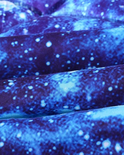 Wowelife Galaxy Bedding Twin Outer Space Comforter Set 5 Pieces Blue Cosmic Galaxy Bed Set Kids Bed in A Bag Twin for Teen Boys and Girls with Comforter, Flat Sheet, Fitted Sheet and 2 Pillowcases