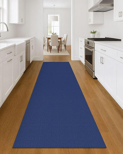 KOZYFLY Washable Runner Rug 3x10 ft Hallway Kitchen Runner Rugs with Rubber Backing Bobo Entryway Runner Indoor, Long Carpet Runners for Hall Kitchen Entryway, Royal Blue