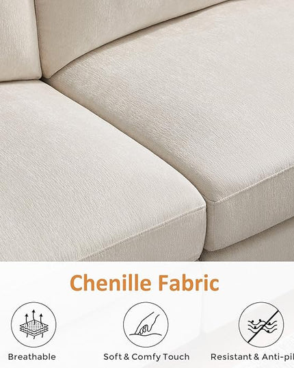 VANOMi Large Modular Sectional Sofa, Oversized Couch with Charging Station, Cloud Couch Deep Seat Sofa with Thick Cushion, Convertible Sectional Couches for Living Room Office Apartment