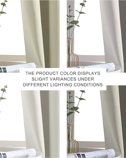 NICETOWN Blackout Curtain for Patio Sliding Door - Grommet Extra Wide Sliding Door Curtains Room Darkening Weighted Drape for Living Room/Patio (Natural, W100 x L84, 1 Panel)