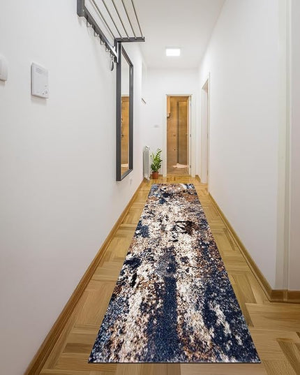 Keen Home Design Area Rugs - 2x18 Non-Shedding, Abstract Rugs for Kitchen, Living Room, Bedroom, Dining Room, Entryway - Size: 2'8" x 18', Multi