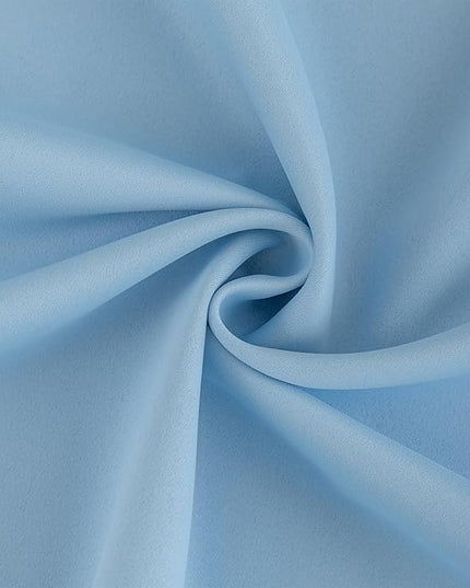 DONREN Light Blue Pinch Pleated Blackout Curtains with Hooks - 108 inch Length Room Darkening Thermal Insulated Window Curtain Panels for Living Room Bedroom 2 Panel 40" Wx108 L