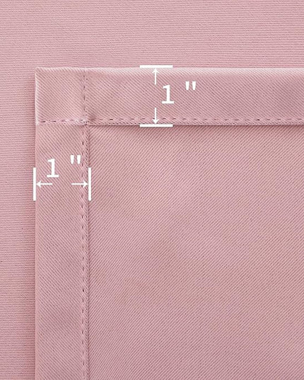 BGment Baby Pink Cafe Blackout Curtains 36 Inch Length for Half Windows - 34 x 36 inch Curtains Rod Pocket and Back Tab Thermal Insulated Room Darkening Short Curtains for Kitchen, 2 Window Panels