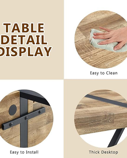 Dining Table Set for 6，Dinner Table Set for 6，71'' Kitchen Table and PU Leather Chairs Set of 6，6 Chair Dining Table Set for Kitchen Dining Room