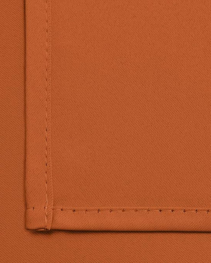 Yakamok Soft and Smooth Orange Blackout Curtains for Bedroom - Grommet Thermal Insulated Room Darkening Curtains for Living Room, Set of 2 Panels (52 x 72Inch, Burnt Orange)