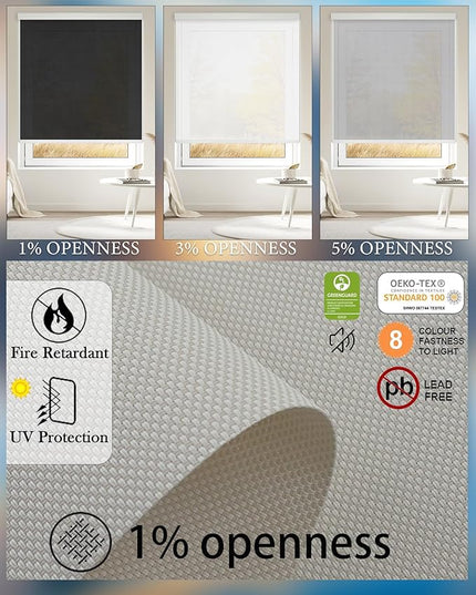 Motorized Blinds with Remote Cordless Automatic Motorized Shades Custom Blinds for Windows Smart Curtains Compatible with Alexa Google Home(Solar Beige,W29 x H72in)