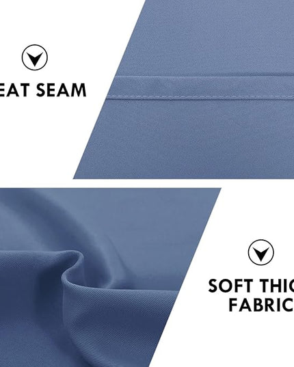 DWCN Blackout Curtains – Thermal Insulated, Energy Saving & Noise Reducing Bedroom and Living Room Curtains, Dusty Blue, W 38x L 84 Inch, Set of 2 Rod Pocket Curtain Panels