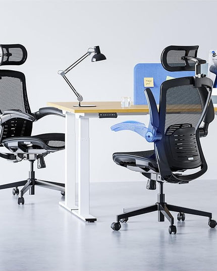 FLEXISPOT OC3 Pro Ergonomic Office Chair High Back Computer Chair with Flip-up Armrest/8-Level Lumbar Support, Breathable Mesh Seat Cushion Backrest, Chairs for Home Office Gaming Working, Black