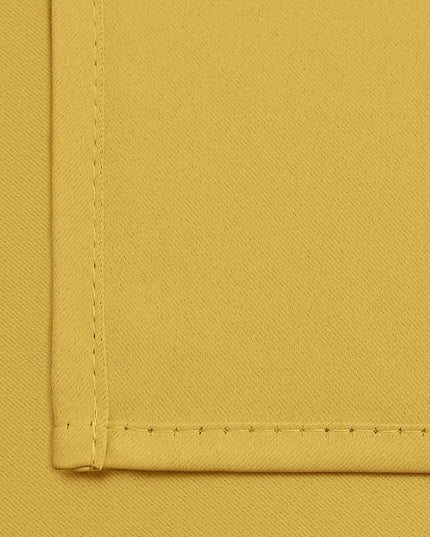 Yakamok Bedroom Half Window Curtains - Home Decoration Short Drapes Eyelet Top Draperies(Mustard Yellow, 52Wx36L, 2 Panels)